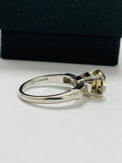 14ct white gold diamond ring with 2.05ct champagne diamond 2