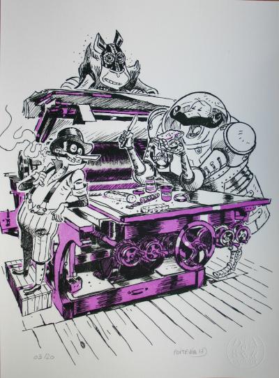 Arnaud POITEVIN - Les spectaculaires - Lithographie signée au crayon 2