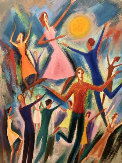 Jean BURKHALTER - Danse, 1968 - Peinture à l’huile 2