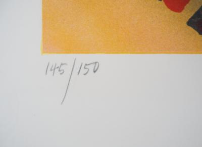 Amaranth Roslyn EHRENHALT : Abstraction aux quipus - Lithographie signée originale 2