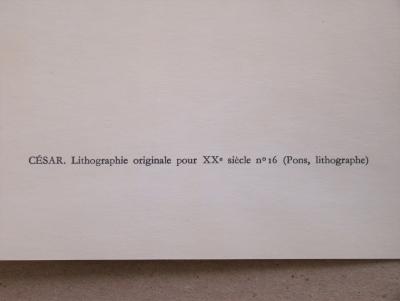 CÉSAR - Composition, 1961 - Lithographie originale 2