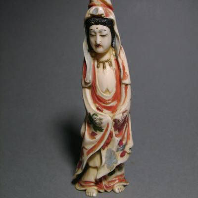 Japon - Okimono représentant la Déesse Benten, première moitié du XXème siècle 2
