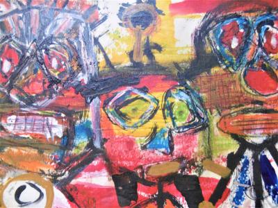Claude SERRILE - P5, 2018 - Acrylique sur papier 2