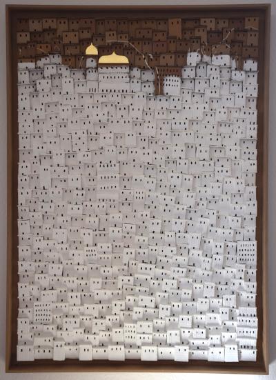 Nicolas DECONINCK - Blanc et or, 2020 - Huile sur carton 2