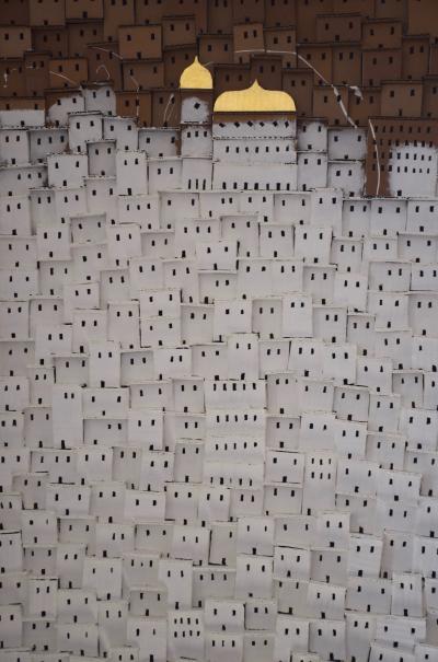 Nicolas DECONINCK - Blanc et or, 2020 - Huile sur carton 2