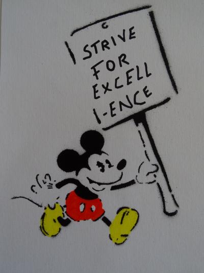 BANKSY (d’après) - Souvenir de Dismaland - Pochoir sur toile 2