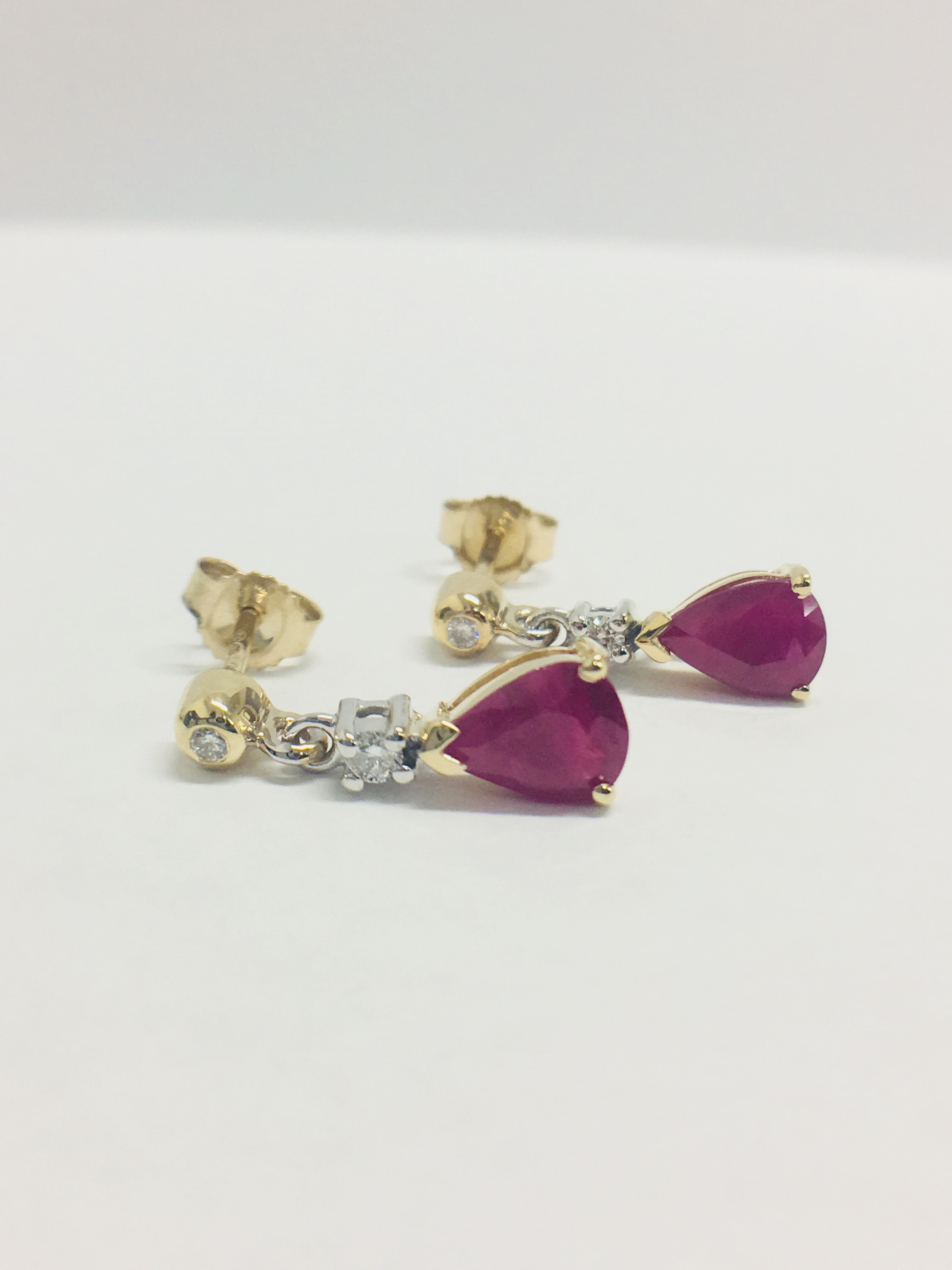 Boucles D'oreilles Créoles Or Blanc Et Jaune 18K Diamants Naturels - 12g - Occasion