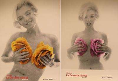 Bert Stern - Marylin Naked - Dos carteles originales de exposición - 2012