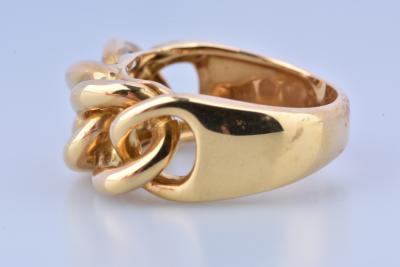 Bague chaine en or jaune 18 carats. 2