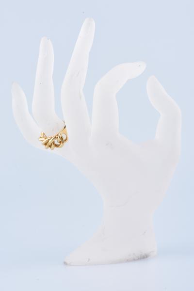 Bague chaine en or jaune 18 carats. 2
