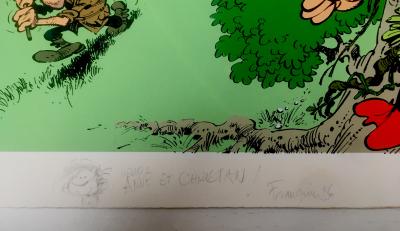 André FRANQUIN - Marsupilami et le chasseur - Sérigraphie dédicacée 2
