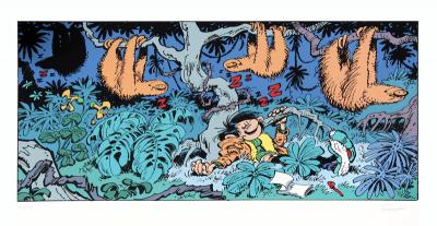 André Franquin, Gaston et les paresseux, 1995, sérigraphie signée 2