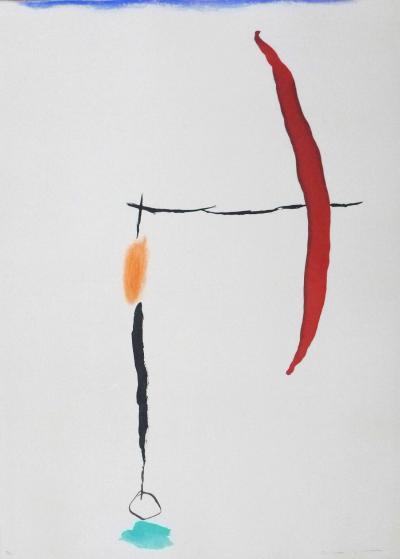 Josep Maria RIERA I ARAGO - Avio en angulo con amarillo, 2010, gravure 2