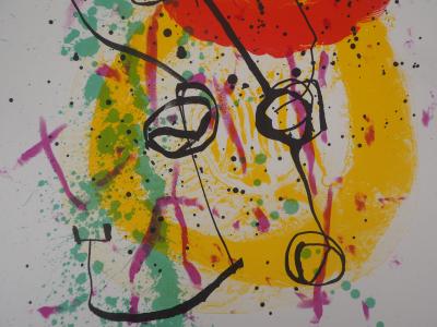 Joan MIRO : Composition aux anneaux - 1961 - Lithographie originale 2