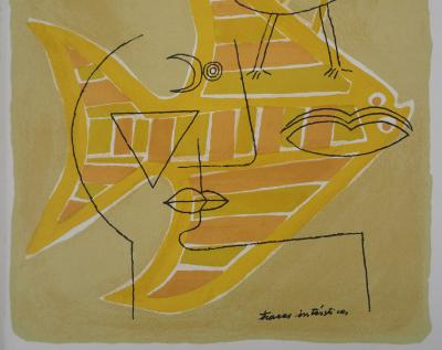 VICTOR BRAUNER : Traces interstices - 1963 - Lithographie originale 2