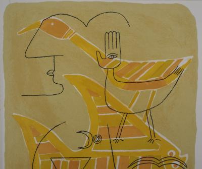 VICTOR BRAUNER : Traces interstices - 1963 - Lithographie originale 2