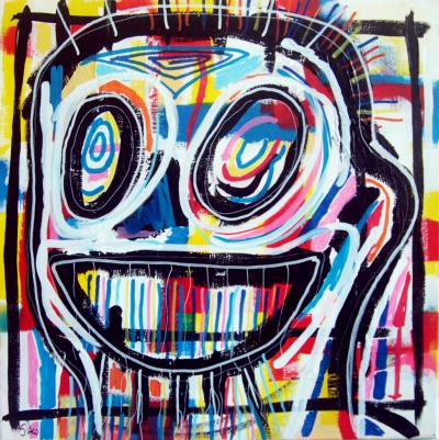 SPACO - Man Monkey, 2020 - Technique mixte sur toile 2