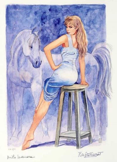 Manara - Brigitte Bardot et l’étalon - Tirage pigmentaire 2