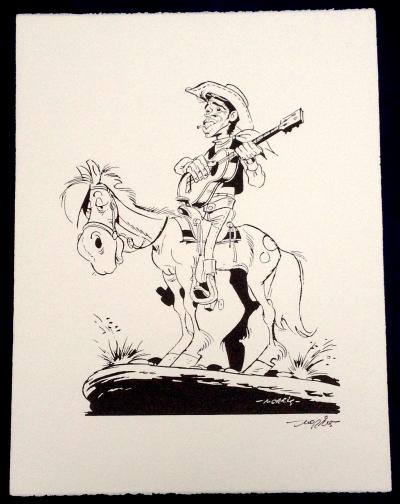 MORRIS, Jacques Brel en Lucky Luck - Sérigraphie signée 2