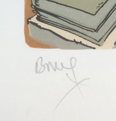 François Boucq - Le Bouquiniste - Sérigraphie signée 2