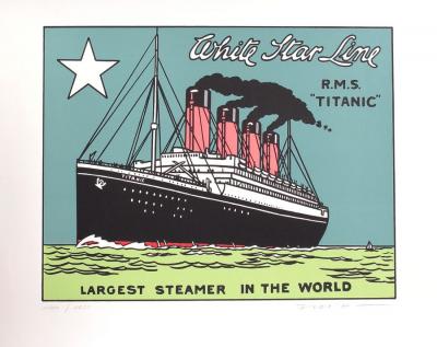 Sérigraphie : Titanic white Star Line Floc’h 2