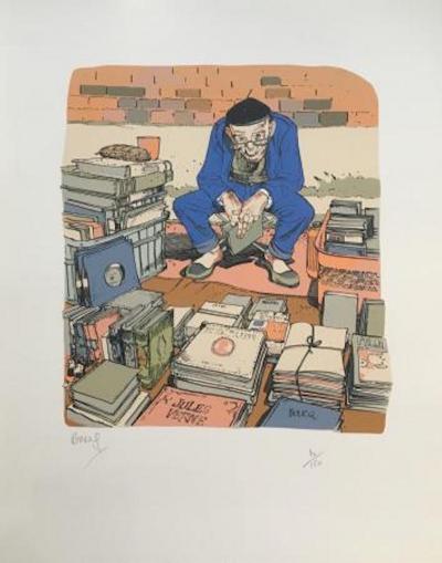 François Boucq - Le Bouquiniste - Sérigraphie signée 2