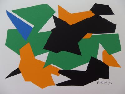 Maurice ESTÈVE - Découpage IX, sérigraphie originale signée 2