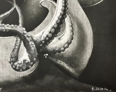 Dominique SOSOLIC - Marine, 1988, Gravure originale signée 2