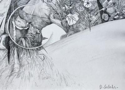 Dominique SOSOLIC - Rencontre, 1986, Gravure originale signée 2
