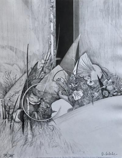 Dominique SOSOLIC - Rencontre, 1986, Gravure originale signée 2