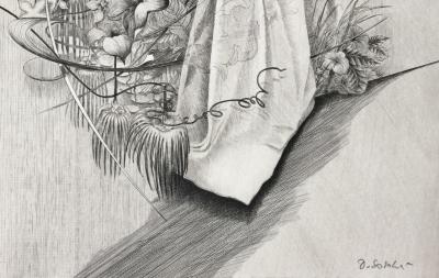 Dominique SOSOLIC - Fleurs, 1988 - Gravure originale signée 2
