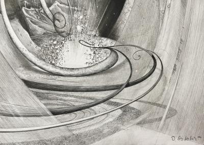 Dominique SOSOLIC - Mouvement, 1988, Gravure originale signée 2