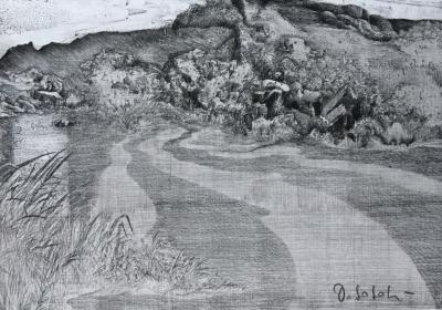 Dominique SOSOLIC - Bannières de mai, 1986, Gravure originale signée 2