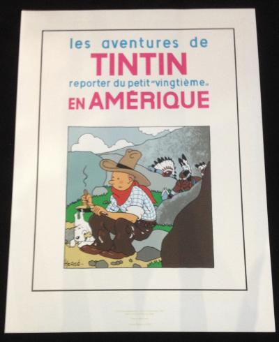 Hergé - Tintin en Amérique - Sérigraphie 2