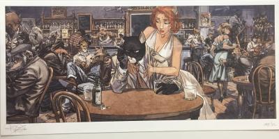 Juanjo Guarnido, Blacksad : Le Bar, sérigraphie 2