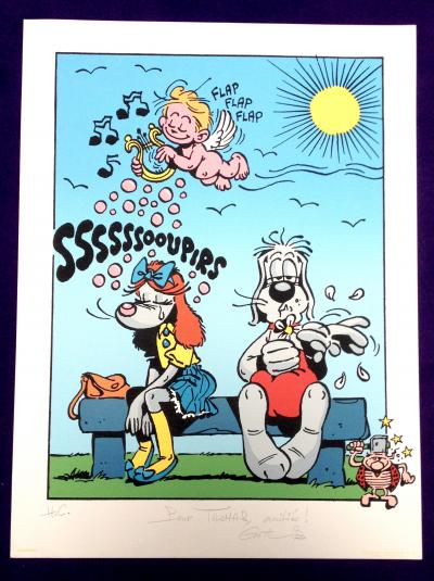 Gotlib, Gai-Luron, sérigraphie dédicacée 2