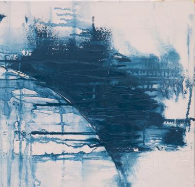 CHELSEA DAVINE - Luna Creciente, 2020, Huile sur toile et feuille de cuivre 2