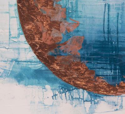 CHELSEA DAVINE - Luna Creciente, 2020, Huile sur toile et feuille de cuivre 2