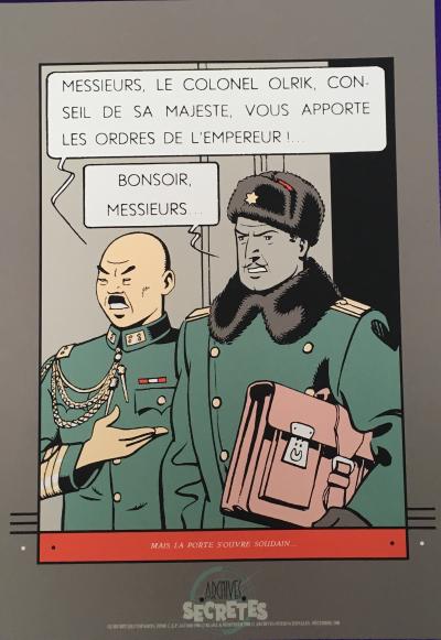 Sérigraphie Blake et Mortimer Secret Espadon Olrik 2