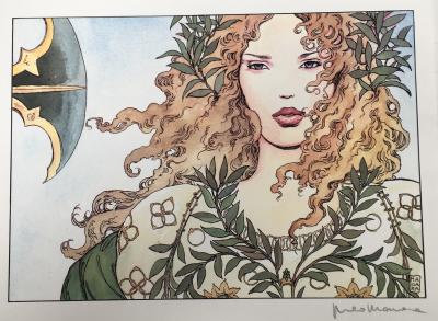 Milo MANARA - Femme guerrière végétale - Sérigraphie signée 2