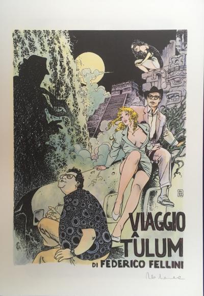 Milo Manara, Viaggio a Tulum - Hommage à Fellini, sérigraphie 2