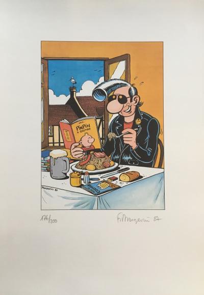 Frank Margerin - Lucien à Colmar, 1987 - Sérigraphie signée 2