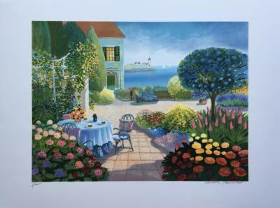 Alain BONNEC - Au jardin, 1980, Lithographie originale signée 2