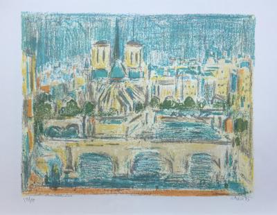 André COTTAVOZ - Paris, 1973, Lithographie originale signée 2