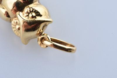 Pendentif hibou seul uniquement en or jaune 18 carats 2