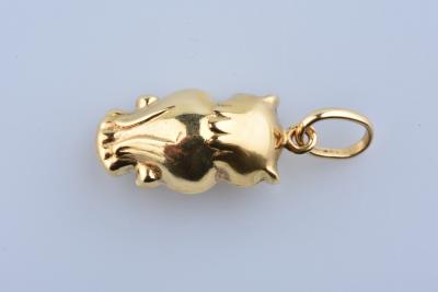 Pendentif hibou seul uniquement en or jaune 18 carats 2