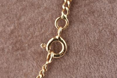 Collier en or jaune 18 carats. Maille jaseron 2