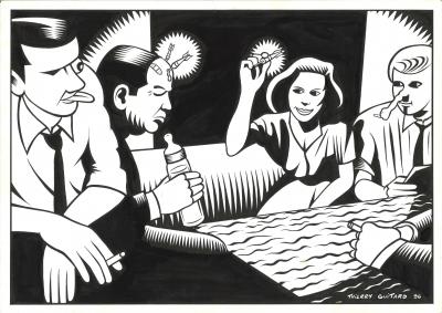 Thierry Guitard - Meursault, 1996 - Dessin original à l'encre de Chine 2