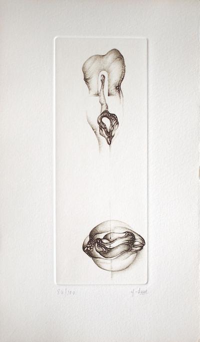 Fred DEUX - Gris 3 - Gravure originale signée - 100ex - 1978 2