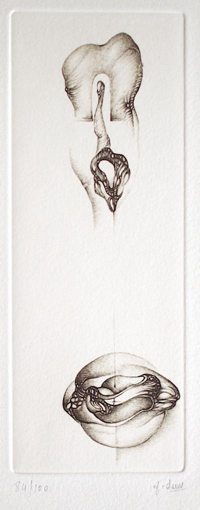 Fred DEUX - Gris 3 - Gravure originale signée - 100ex - 1978 2